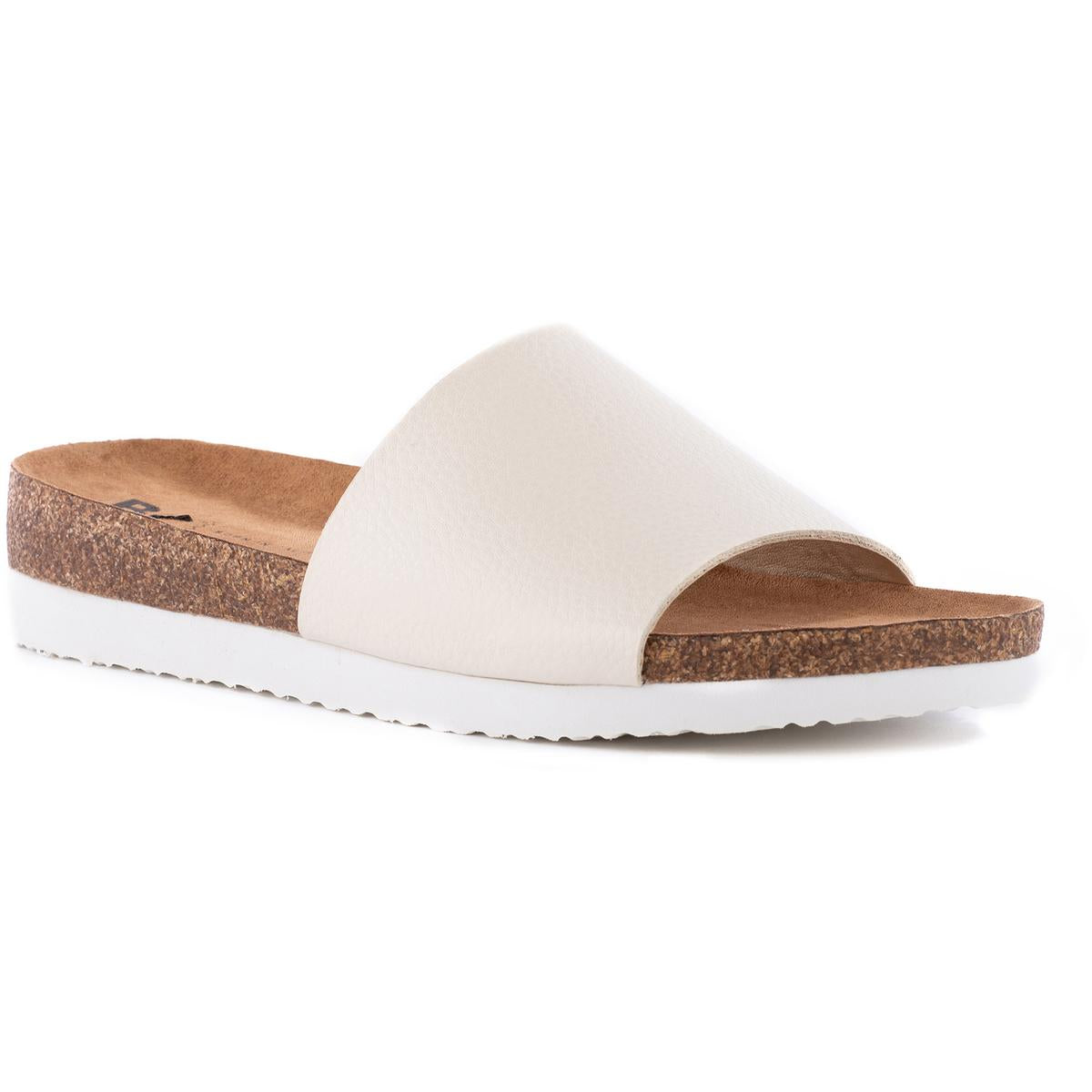 Erhalten Sie gehen Cork Kunstleder Slide Sandalen