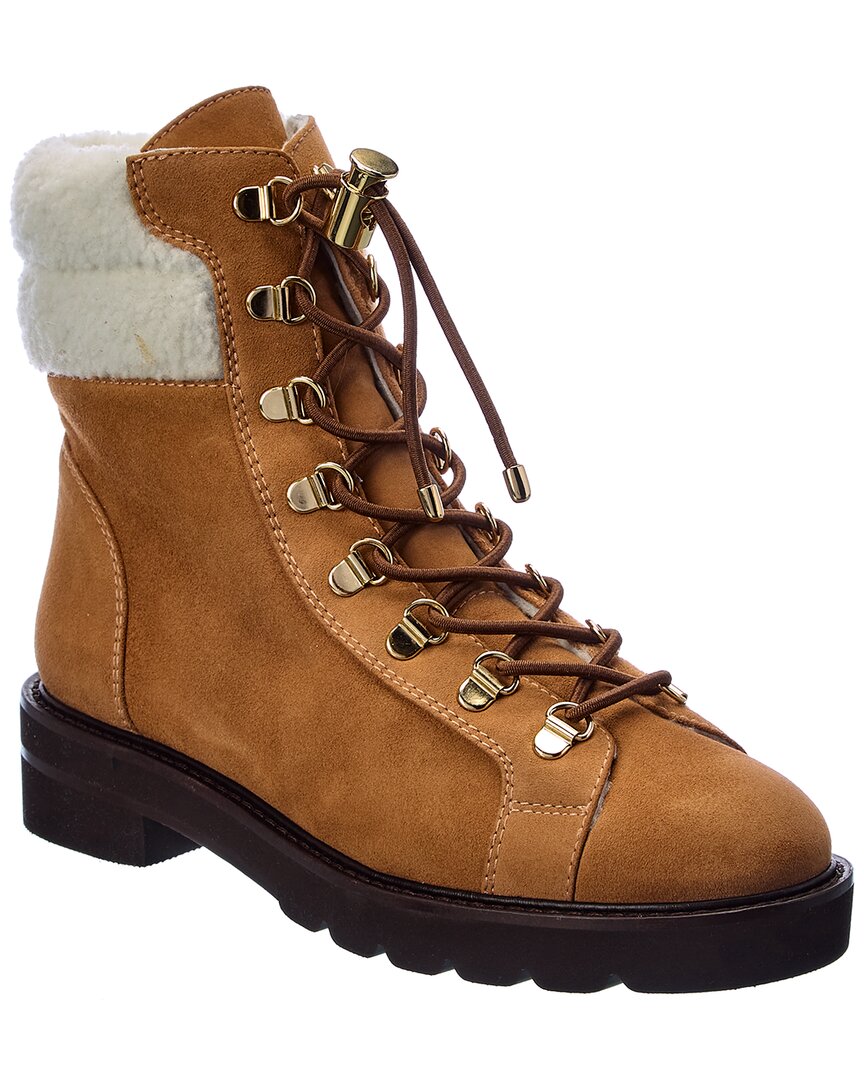 Stuart Weitzman Wildleder- und Shearling-Stiefelette