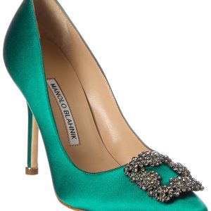 Manolo Blahnik Hangisi 105 Satin-Pumps
