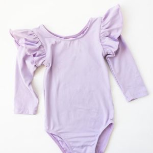 L/S-Trikot mit Flatterärmeln in Lavendel