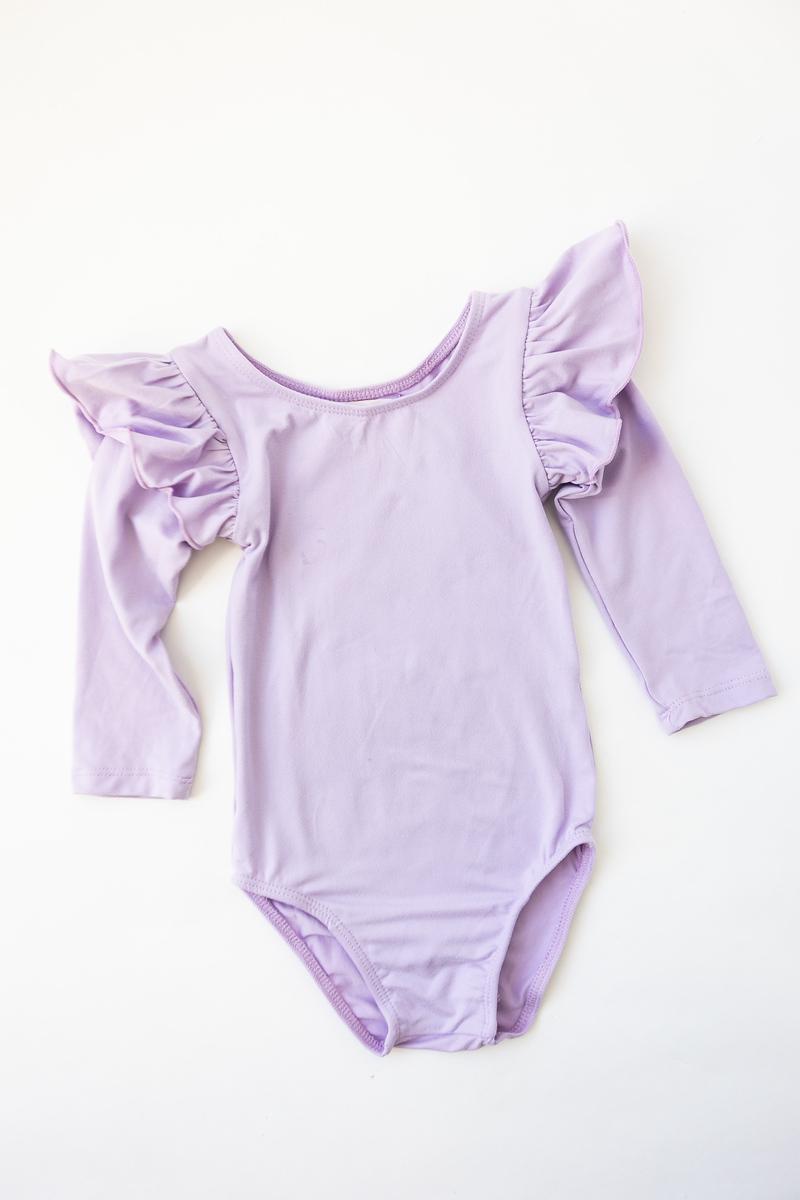 Lavendel L/S Sweatshirt mit flatterndem Ärmel