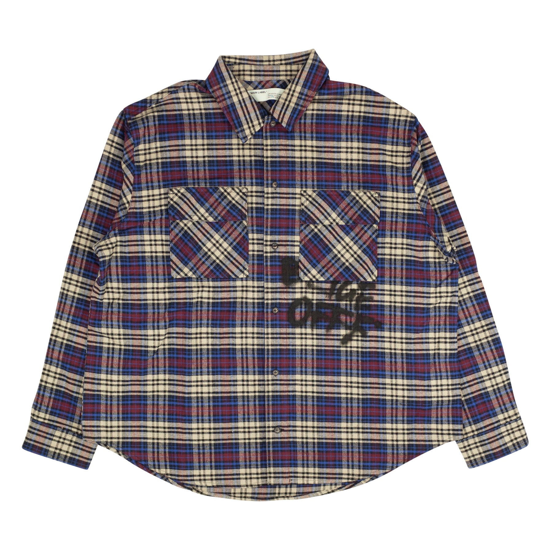 Blaue Flanell kariertes Hemd