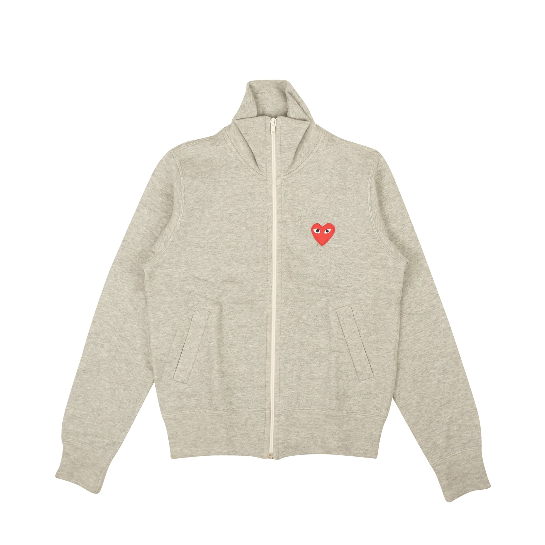 Graue Baumwolle 5 rote Herzen Sweatshirt