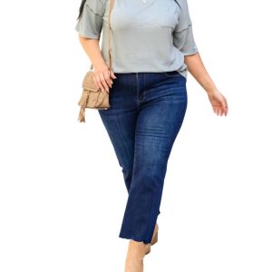Mittelhohe Jeans „Sofia“ in dunkler Waschung 7732507705404