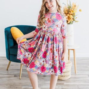 Mauvefarbenes What’s Up Buttercup Twirl-Kleid