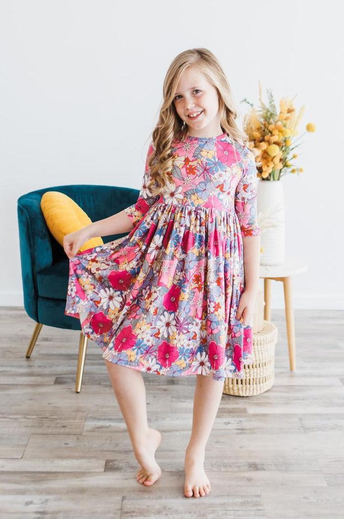 Mauve What's Up Buttercup Twirl Kleid