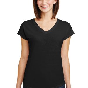 Anvil Tri-Blend-T-Shirt mit V-Ausschnitt für Damen. 6750VL