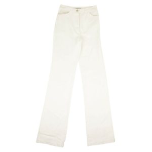 Weiße Jeans aus Denim mittlerer Bund