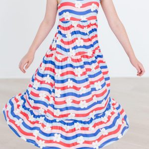 July Vibes Rüschen-Maxikleid