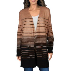 Gestreifter Duster-Strickpullover