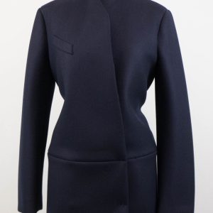 Blauer Kaschmir-Mischung in voller Länge Mantel