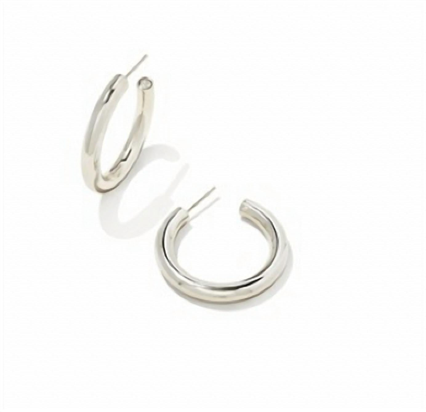 Damen Colette Creole Ohrringe in Silber
