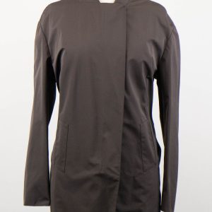 Braune Seidenmischung in voller Länge Trenchcoat