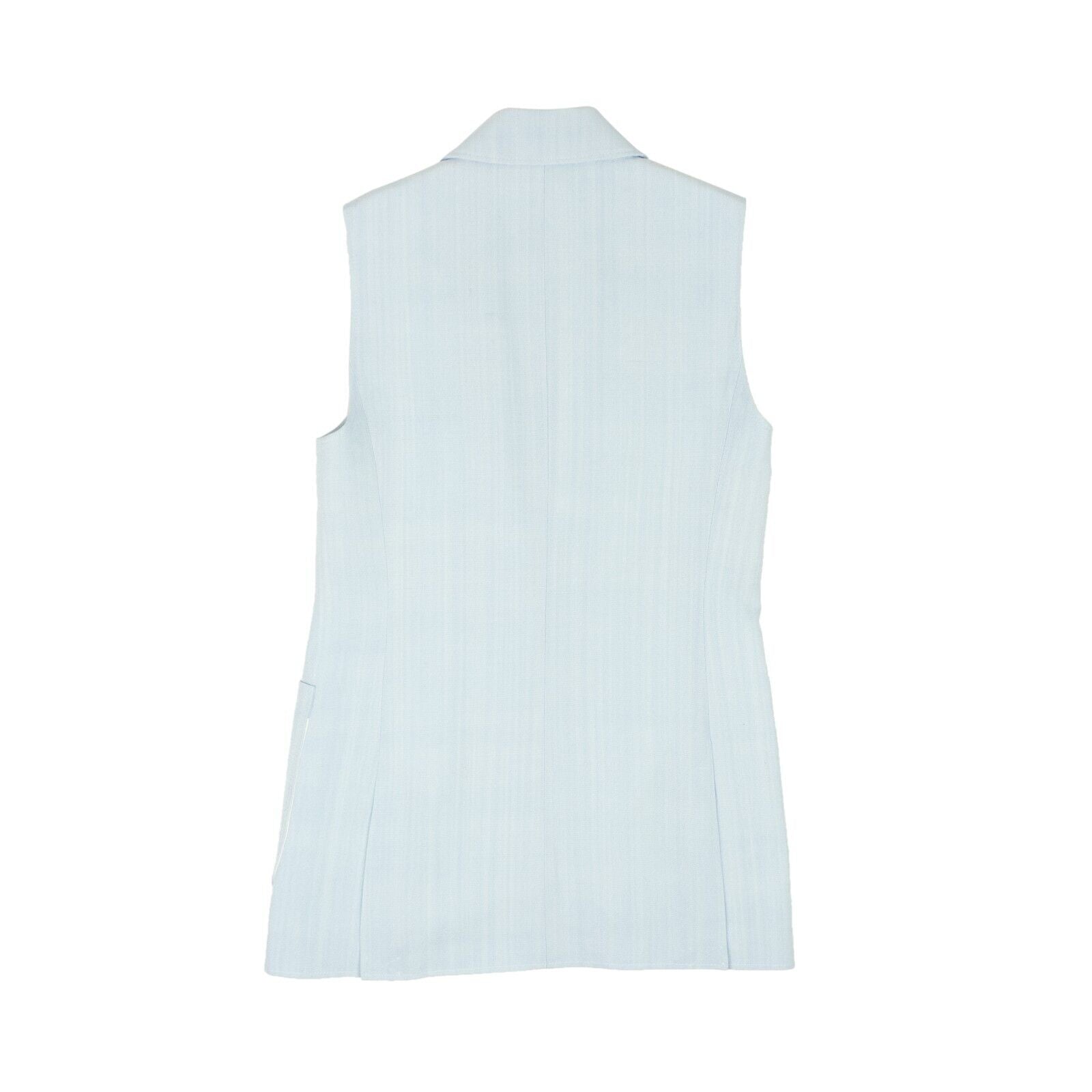 Lght blau ärmellosen Single Breasted Blazer
