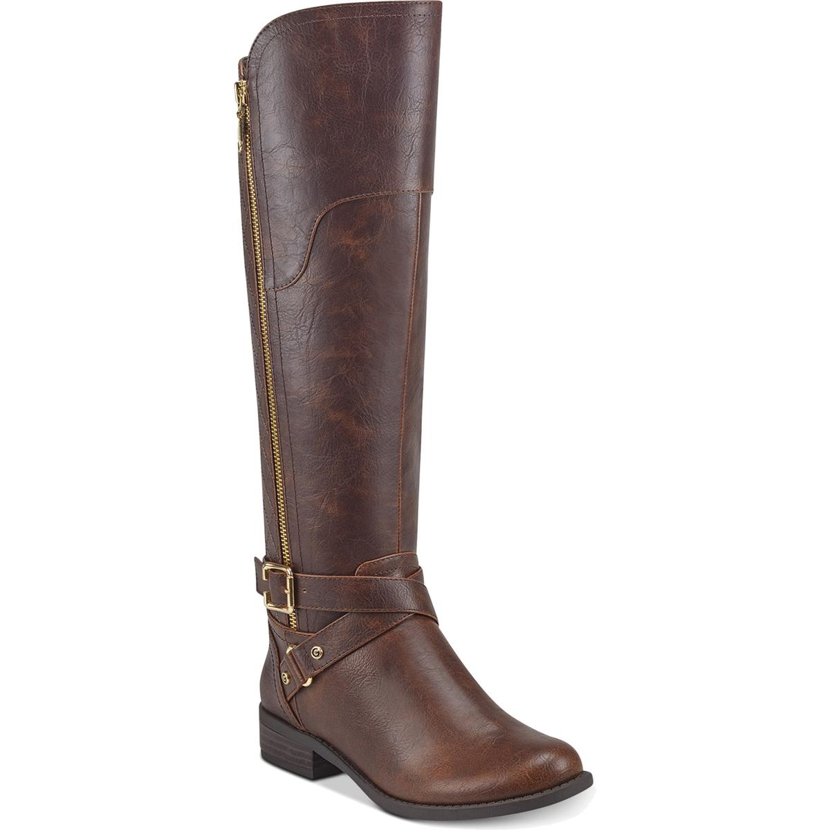 Haydin breite Kalb Kunstleder Reitstiefel