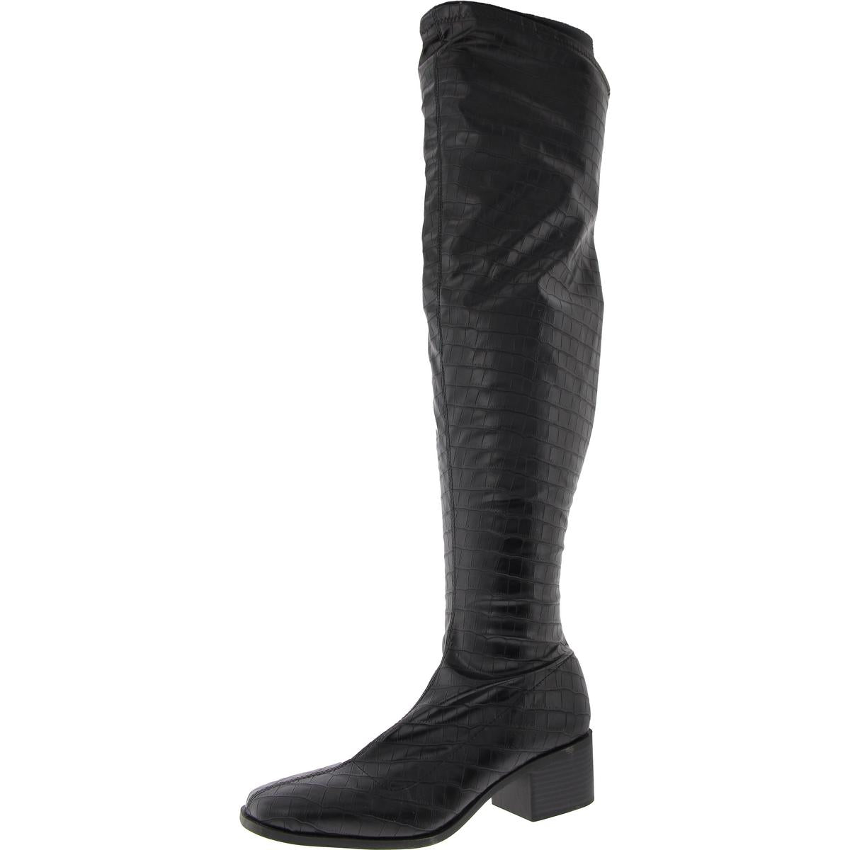 Nieten aus Kunstleder mit Tiermuster – Stiefel
