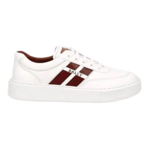Bally Coby 6240536 Herren Weiß Lamm Leder Turnschuhe Größe 11.5