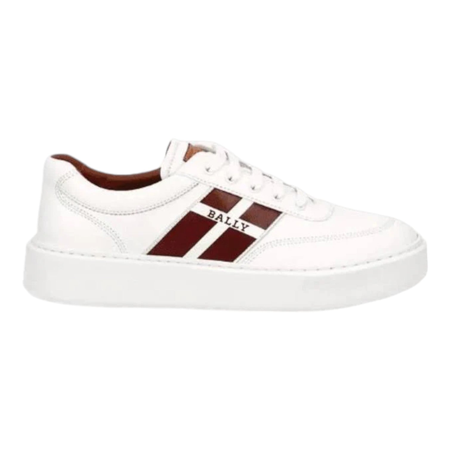 Bally Coby 6240536 Herren Weiß Lamm Leder Turnschuhe Größe 11.5