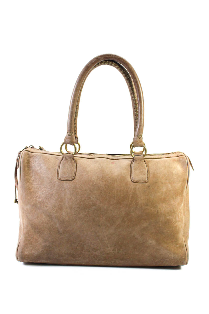 Kendall Conrad Damen Patchwork strukturierte Reißverschluss Quaste Doktor Handtasche Braun