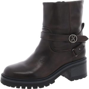 Owen Motorradstiefel aus Kunstleder mit Stollensohle