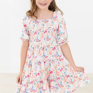 Wiese Magic Smocked Rüschenkleid