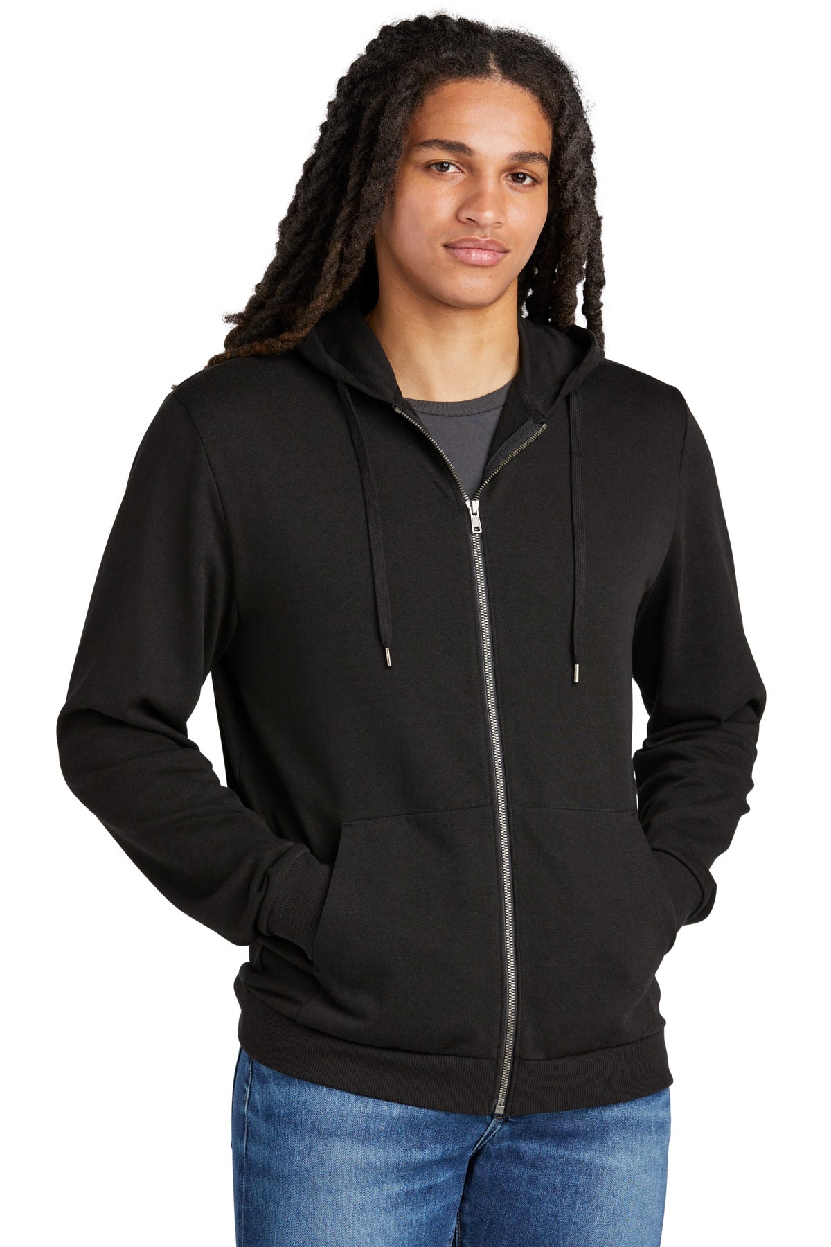 District Herren Perfekte Tri Fleece durchgehender Reißverschluss Kapuzenpullover
