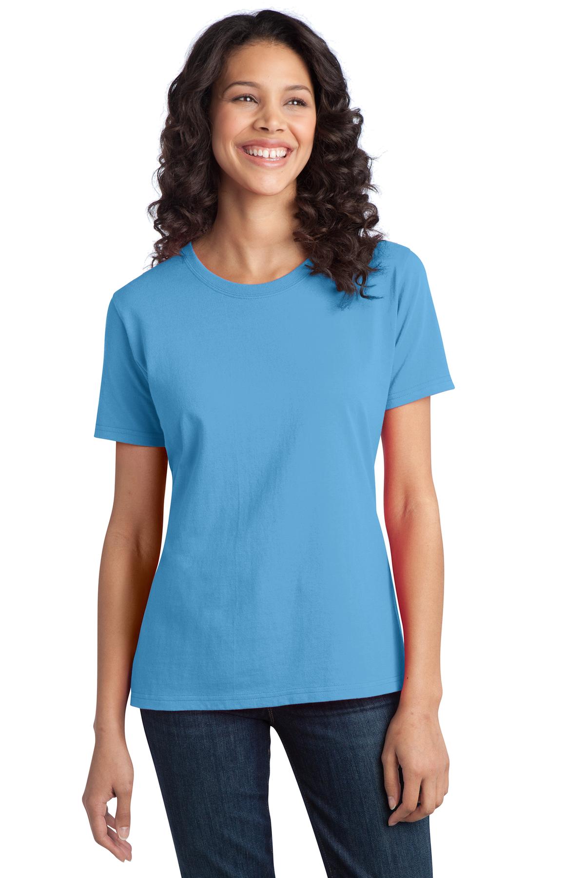 Port & Company Damen Ring gesponnenes Baumwoll-T-Shirt LPC150