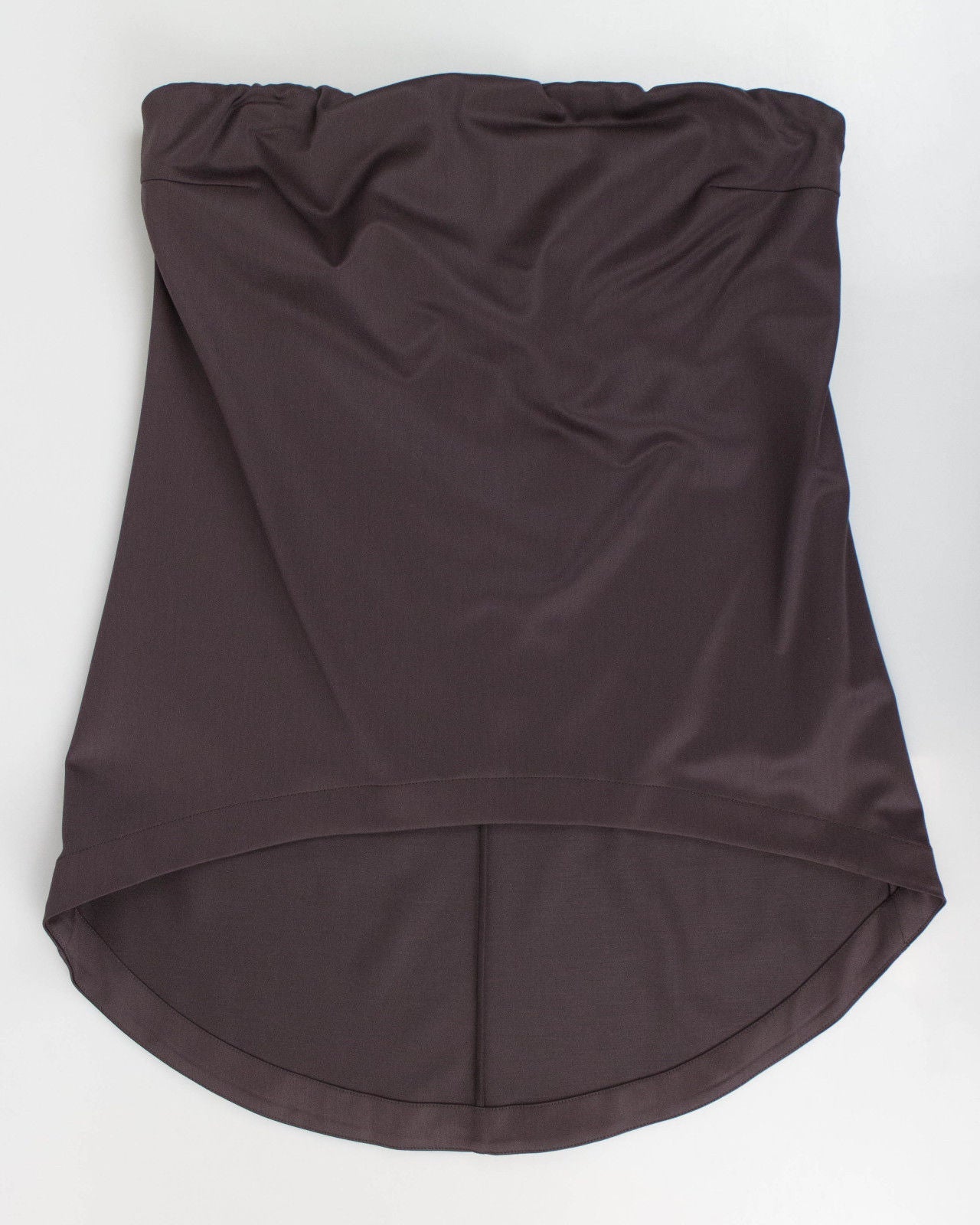 Braune Wollmischung Hi-Lo Tube Top