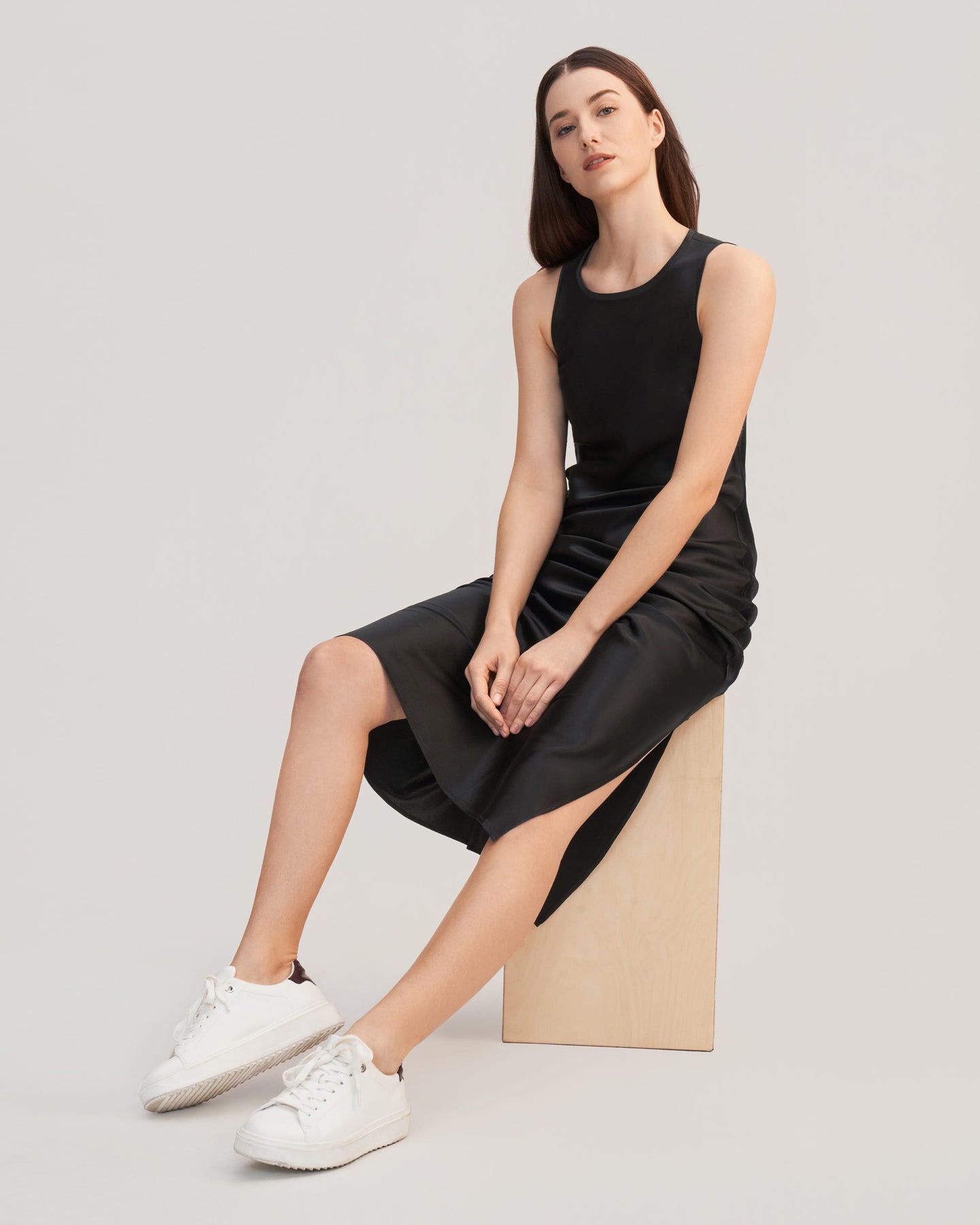 Slouchy Chic Kleid aus Seide mit Bias