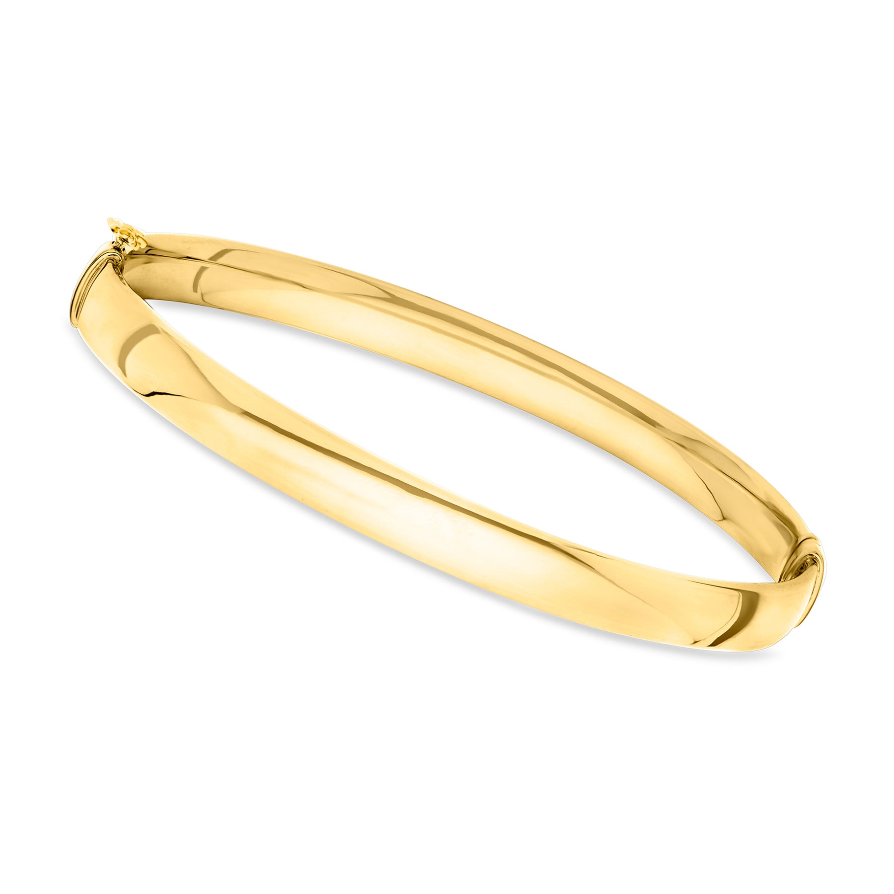 Kanarischen italienischen 10kt Gelbgold oval Armreif