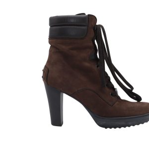 Tod's Aspen Penny Lu Schnürstiefeletten in braunem Wildleder