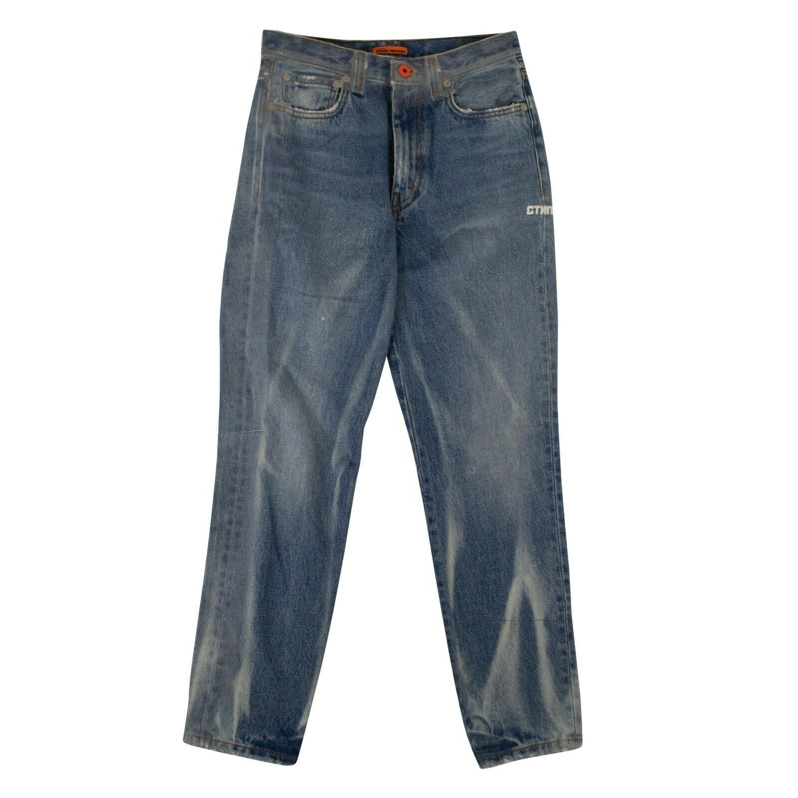 Blaue Jeans mit geradem Bein