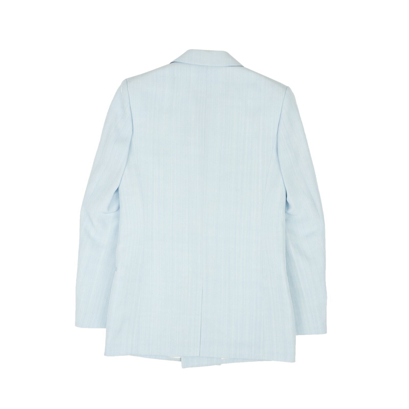 Zweireihiger Blazer aus hellblauer Viskose