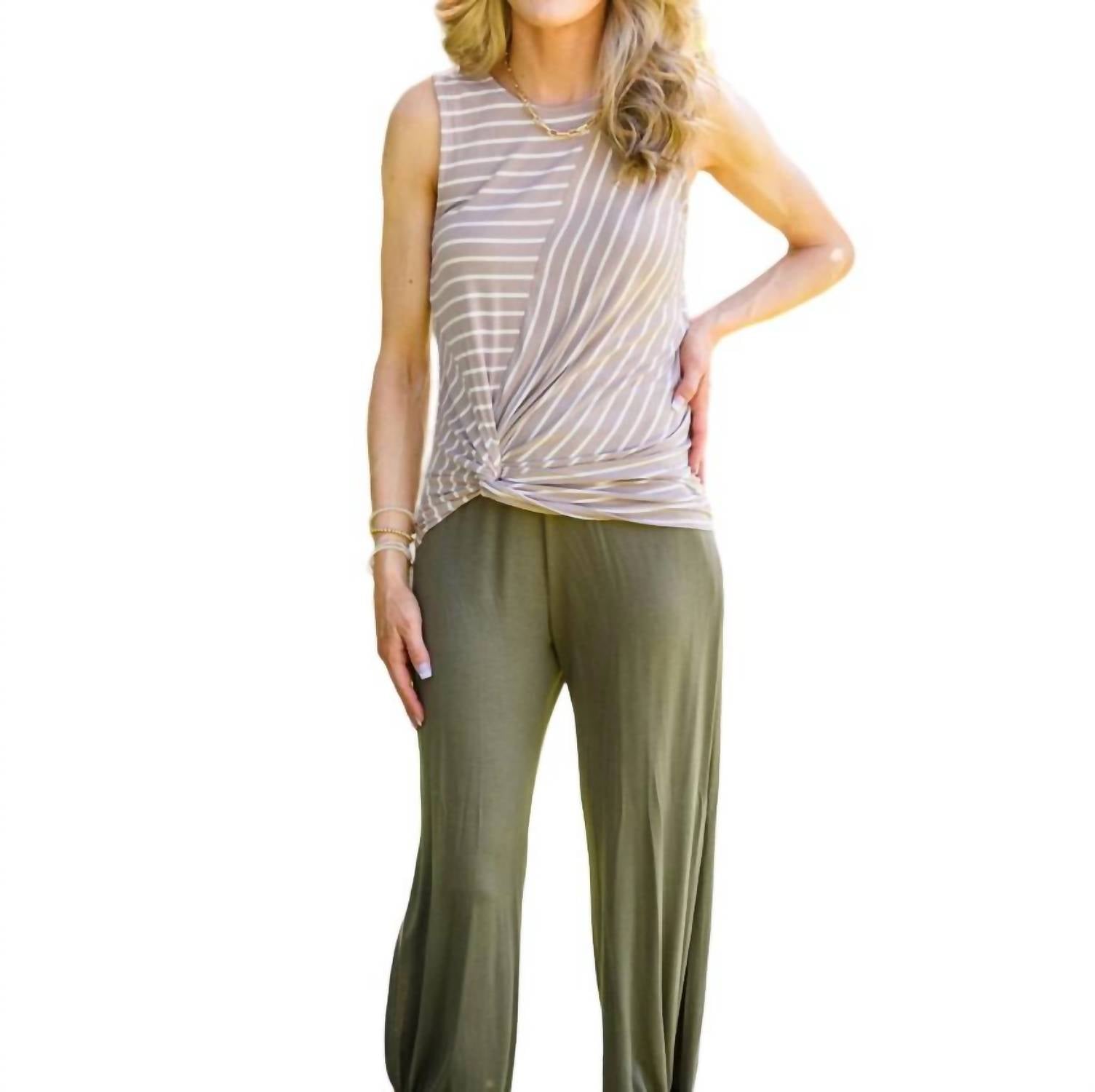 Ella gestreifter Top in Mehrfarbig