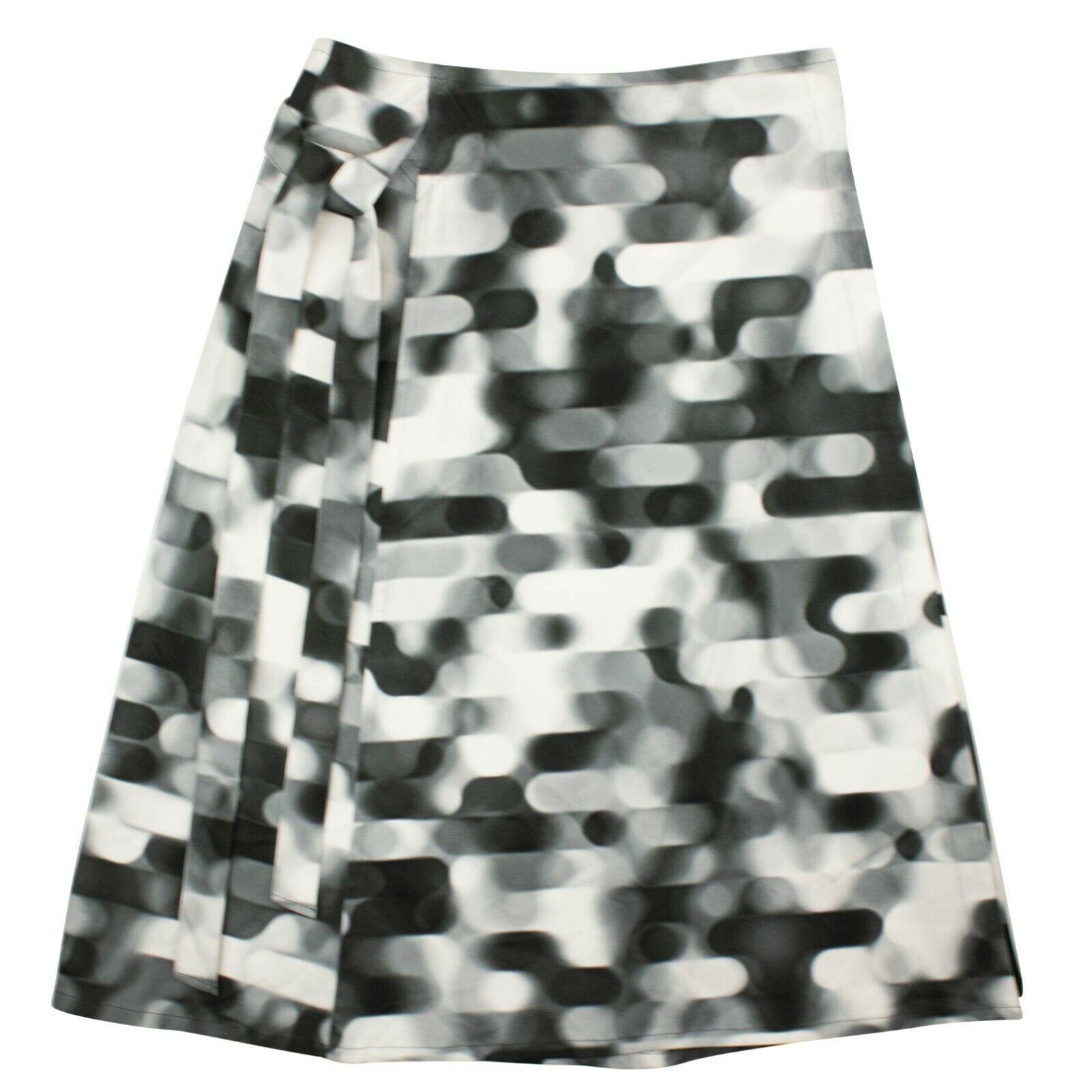 Damen Schwarz / Weiß Faded Dots Wrap Rock