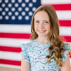 Miss Americana (Milas Version) Twirl-Kleid mit Flatterärmeln