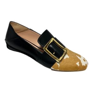 Bally Janelle 6225887 Damen Weiß/Schwarz Pony Loafer Leder