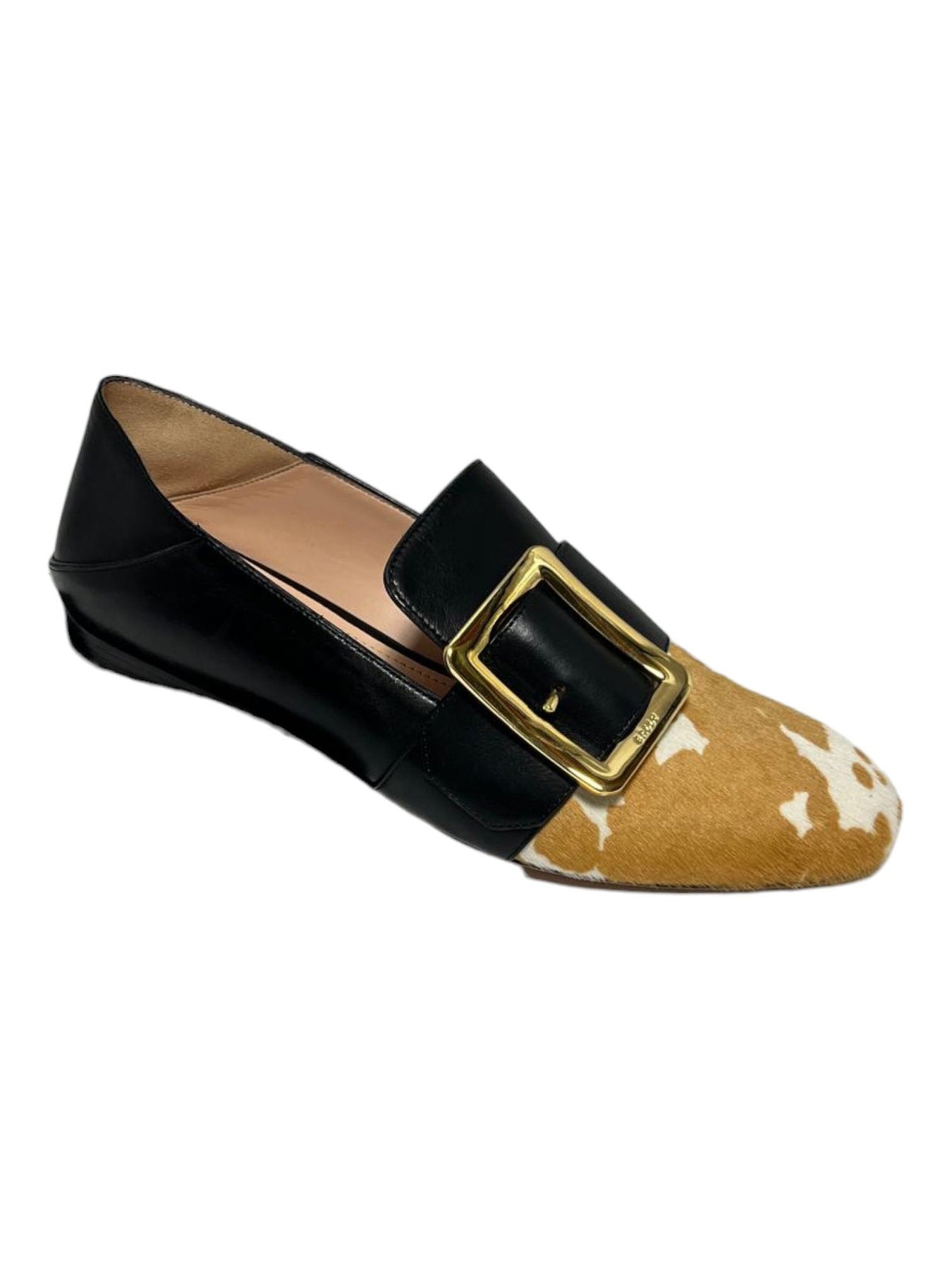 Bally Janelle 6225887 Damen Weiß/Schwarz Pony Loafer Leder