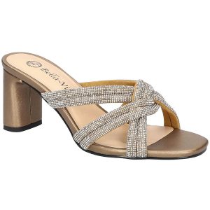 Carmen Kunstleder Strass Absatzschuhe