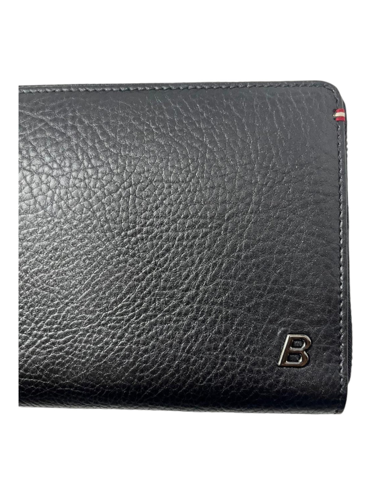 Bally Balen 6218473 Reise Brieftasche schwarz Kalbsleder genarbt