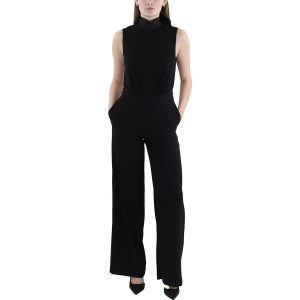 Weites Bein Stehkragen Jumpsuit