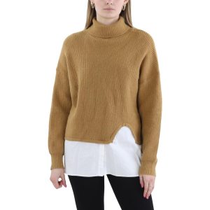 Langarm-Rollkragenpullover aus Strick
