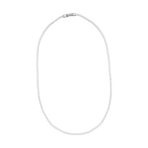 Versilberte Micro Tennis Halskette
