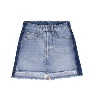 Vintage Wash Minirock aus Denim – Blau