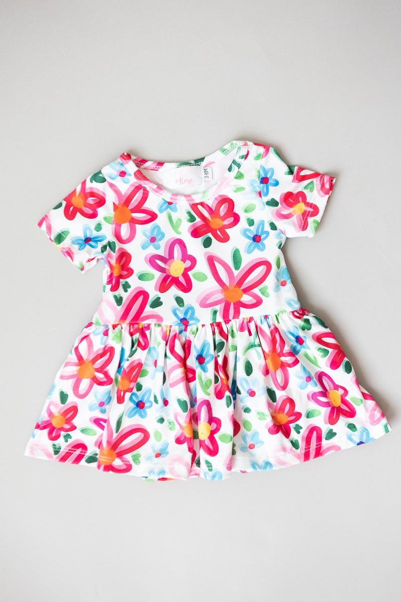 Neon mit Blumenmuster S/S Twirl Body