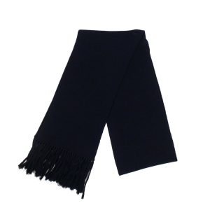 Strickschal aus Wolle – Dunkelblau Blau