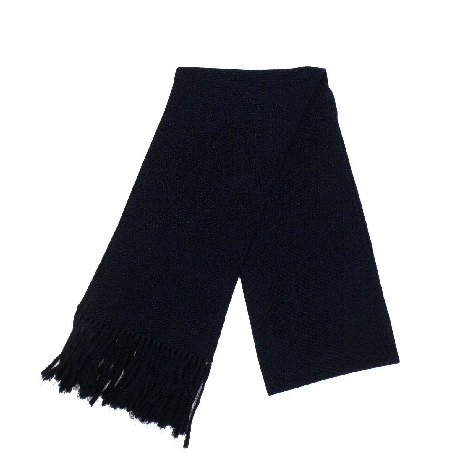 Strickschal aus Wolle – Dunkelblau Blau