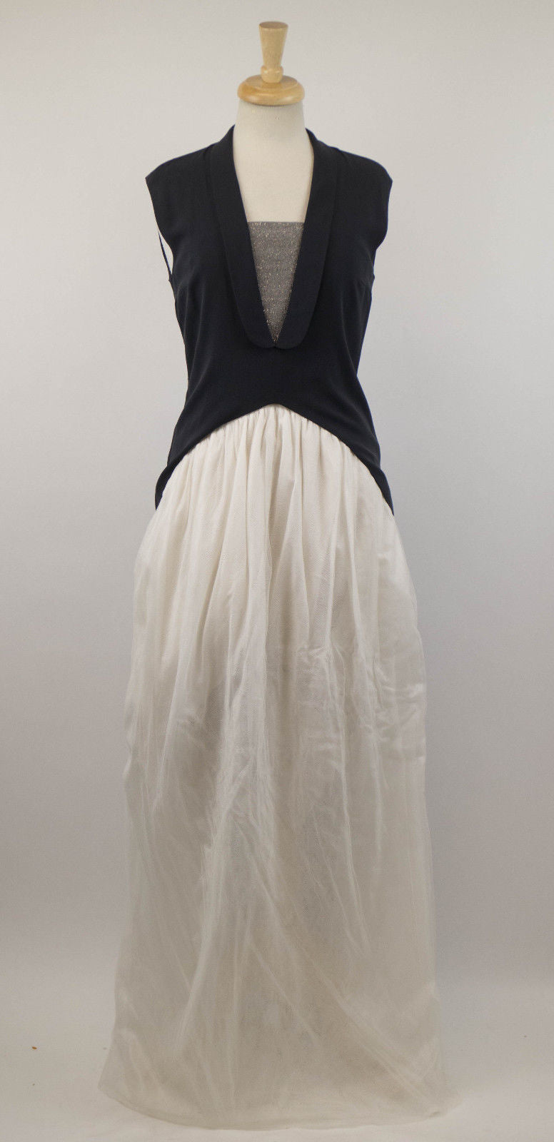 Blaue Seide mit Monilli Abendkleid