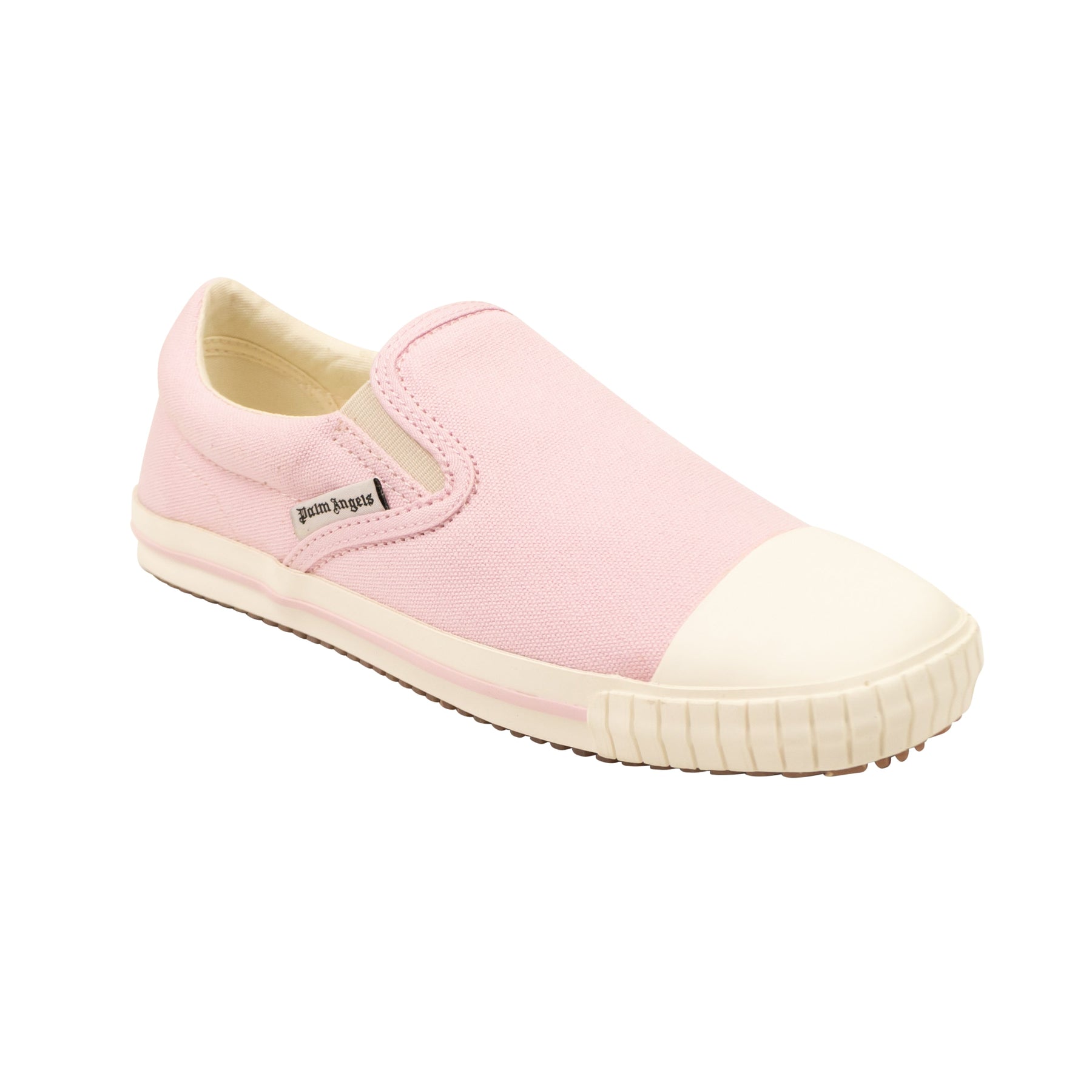 Rosa Vulcanized quadratisch Slip auf Leinwand Turnschuhe