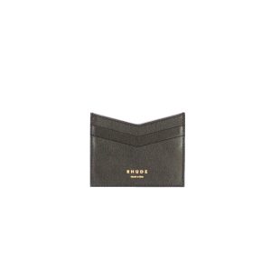 Schwarzes Leder Gold Logo Kartenhalter